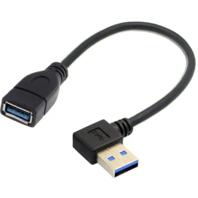 Abbildung von chenyang USB 3.0 Typ A Stecker auf Buchse 90 Grad rechtwinklige Verlängerungskabel 20cm