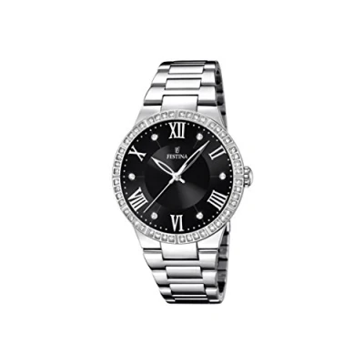 Abbildung von Festina Damen Analog Quarz Uhr mit Edelstahl Armband F16719/2