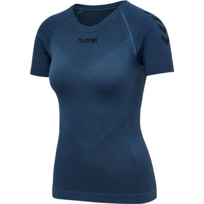 Abbildung von Hummel First Seamless Sport Tshirt, Damen, Größe: 42/44, Dark denim