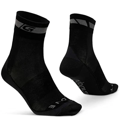 Abbildung von GripGrab Merino Wolle Regular Cut 1er und 3er Pack Fahrradsocken Radsport Strümpfe mit Merinowolle Geschenkbox Set M
