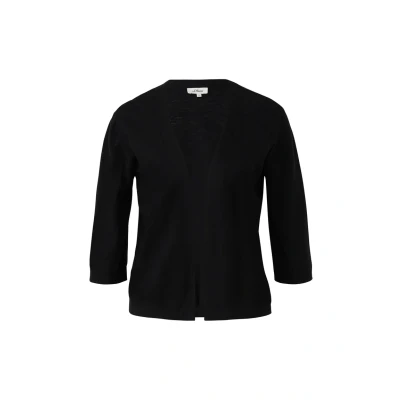 Abbildung von s.Oliver MET 3/4MOUWEN Strickjacke, Damen, Größe: 32, Schwarz