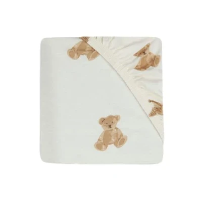 Abbildung von Jollein 511 507 66095 Spannlaken Teddybär weiß (60x120 cm)