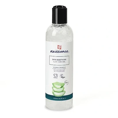 Abbildung von Naissance Aloe Vera Gel (Nr. 707) 250ml Kühlend, Beruhigend und Feuchtigkeitsspendend, Aftersun, für Alle Hauttypen, Gesicht, Körper Haare Grausamkeitsfrei Vegan