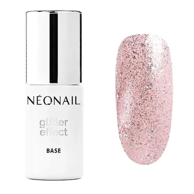 Abbildung von NÉONAIL UV Nagellack Base Coat Gel Glitter Effect Rose Twinkle Unterlack Für Nägel Lack Modeling 7,2 ml