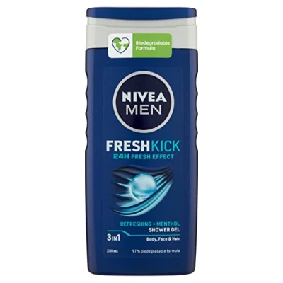 Abbildung von Nivea Men Cool Kick, Dusche Shampoo, 250 ml