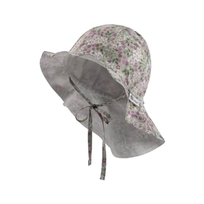 Abbildung von Sterntaler Sonnenhut Millefleurs mit Nackenschutz und Bindeband Schirmmütze Baby gefüttert Batist (Bio) Sommerhut Mädchen aus Baumwolle Größenregulierungsband UV30 blassgrün, 47