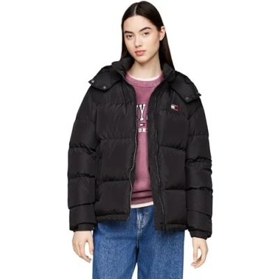 Abbildung von Tommy Jeans Damen Pufferjacke Alaska Wasserabweisend, Schwarz (Black), XL