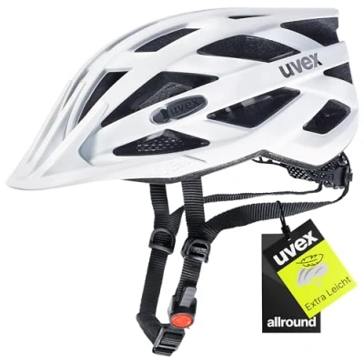 Abbildung von uvex i vo cc leichter Allround Helm für Damen und Herren individuelle Größenanpassung erweiterbar mit LED Licht white matt 56 60 cm