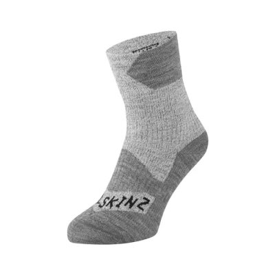 Abbildung von Sealskinz Unisex Allwetter Wasserdichte Socken Knöchellang, Grau, L