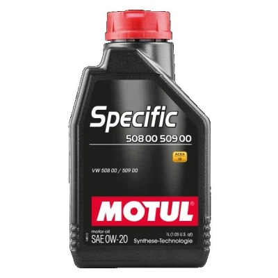 Abbildung von Motul Specific 508 00 509 0W 20 1l Motoröl 110336 AUDI: Q3, A6 C7 Avant, A4 B9 VOLKSWAGEN: Golf VIII Hatchback, Polo V 7