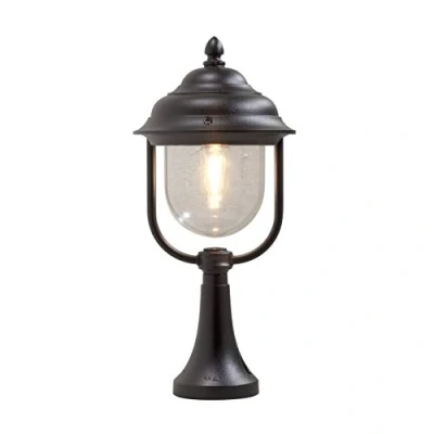 Abbildung von Konstsmide Parma 7224 750 Sockelleuchte / B: 24cm T: H: 54cm 1x75W IP43 lackiertes Aluminium matt schwarz