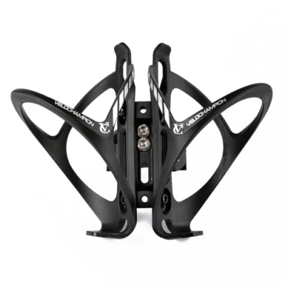 Abbildung von VeloChampion Doppelte Flaschenhalter für Fahrräder hinten montiertes Fahrrad Getränkehalter Radsport Triathlon (Premium Doppelkäfighalterung)