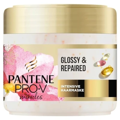 Abbildung von Pantene Pro V Colour Gloss Haarmaske mit Biotin 300ml für Gefärbtes, Trockenes, Geschädigtes Haar. Hilft, Farbschäden zu Reparieren. Verwandelt Haarfarbe von Stumpf in Spiegelglanz