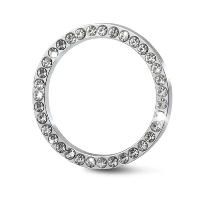 Abbildung von Crystal Rhinestone Car Bling Ring Sticker Emblem, Auto Start Engine Ignition Key &amp; Button Bling, Unique Luxury Gift For Her, by Decor (TM) (Silver)