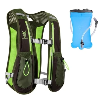 Abbildung von UTOBEST laufrucksack Ultraleicht Trinkrucksack mit 1.5L trinkblase für Laufen,Running,Marathon,Radfahren