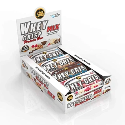 Abbildung von All Stars Whey Crisp Protein Bar Mix Box, 12er Pack (12 x 50 g)
