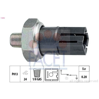 Abbildung von FACET 7.0042 Öldruckschalter 1/8 GAS Made in Italy OE Equivalent NISSAN: 200SX, Patrol GR 5 SUV, SUNNY 2 Coupe, RENAULT: ESPACE 4