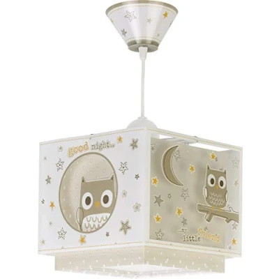 Abbildung von Dalber kinderlampe Pendelleuchte Hängelampe Eule Tiere Good Night, Beige