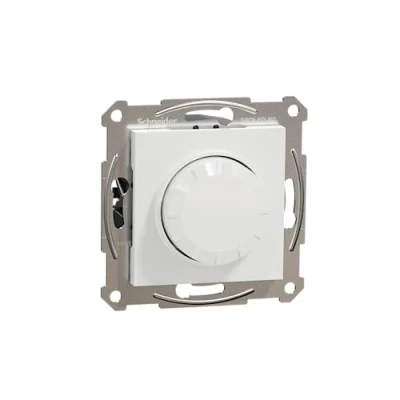 Abbildung von Schneider Electric Asfora EPH6870121D Dimmerschalter, Drehdimmer für LED Lampen Halogenlampen, 230V, 0 370W, Unterputz,Phasenabschnitt weiß