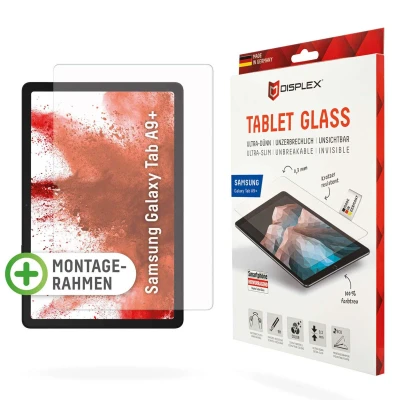 Abbildung von Samsung Galaxy Tab A9 Plus Panzerglas Displex Tablet Glass Screenprotector Displayschutz aus Glas für das Transparent