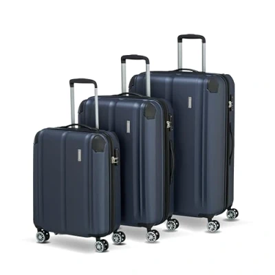 Abbildung von Travelite City Kofferset 3 tlg. 4w L/M/S Marine 73040 20 Koffer mit 4 Rollen