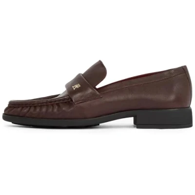 Abbildung von Tommy Hilfiger Loafer Pleated TOE Slipper, Damen, Größe: 36, Burgundy Leder