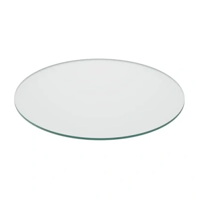 Abbildung von Relaxdays Glasplatte, Ø 50 cm, 8 mm dick, gehärtetes ESG, runde Glasscheibe für Tisch &amp; Kamin, Tischplatte, transparent