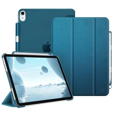 Abbildung von Fintie Hülle für iPad Air 11 Zoll M2, 6 2024 Hülle, 5 2022/ 4 2020 10.9 mit Stifthalter, ultradünne leichte Schutzhülle Case transparenter Rückseite, Blaugrün