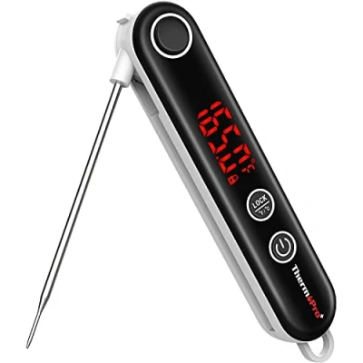 Abbildung von ThermoPro TP18 Digitales Profi Einstichthermometer Thermoelement Thermometer Grill Bratenthermometer Fleischthermometer Küchenthermometer mit Magnethalterung für Braten, Babynahrung, Wein, BBQ