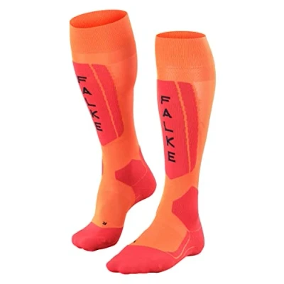 Abbildung von FALKE Herren Skisocken SK5 Expert M KH Seide warm dünn 1 Paar, Orange (Flash 8034), 39 41