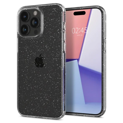 Abbildung von Apple iPhone 15 Pro Hülle Silikon Spigen Soft Case/Backcover Handyhülle Transparent