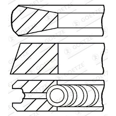 Abbildung von GOETZE ENGINE 08 136500 30 Kolbenringsatz 108