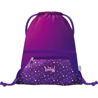 Abbildung von Baagl Turnbeutel für Mädchen und Damen Schuhbeutel, Schule Kindergarten Sportbeutel, Sportrucksack (Herz)