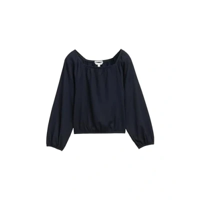 Abbildung von TOM Tailor Cropped MIT Struktur Bluse für Kinder, Größe: 164, Sky captain blue