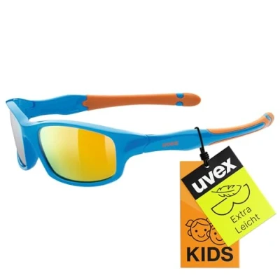 Abbildung von uvex sportstyle 507 Sonnenbrille für Kinder verspiegelt inkl. Kopfband blue orange/orange one size