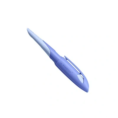 Abbildung von Ergonomischer Schulfüller für Linkshänder mit Anfänger Feder A STABILO EASYbirdy Pastel Edition in blau/hellblau Einzelstift inklusive Patrone Schreibfarbe blau (löschbar)