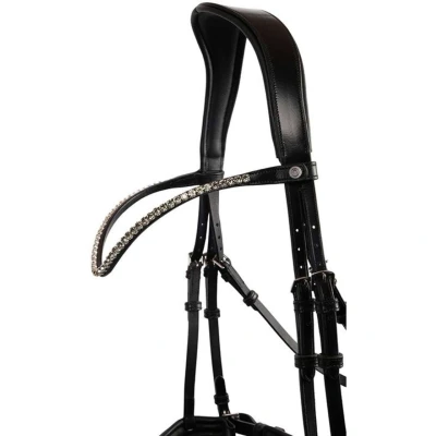 Abbildung von Montar Stirnriemen Fair Crystal Curved Grau/Schwarz