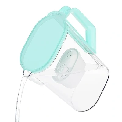 Abbildung von Wessper Wasserfilter Kanne 2.7L für Kühlschranktür, Wasserkaraffe mit Aktivkohle Filter, Wasserkanne Kompatibel Brita Maxtra Filterkartusche Minze