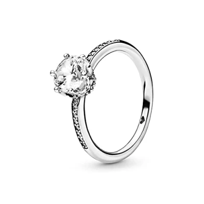 Abbildung von PANDORA Damen Solitär Freundschaftsring 925_Sterling_Silber mit &#039; Ringgröße 54 198289CZ