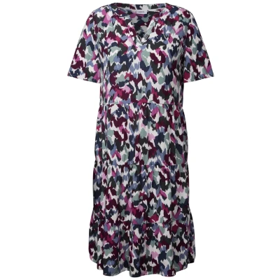 Abbildung von Cecil Gemustertes Kleid Freizeitkleid, Damen, Größe: Small, Weiß