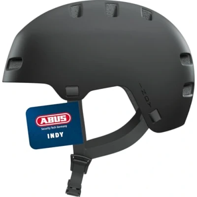 Abbildung von ABUS Fahrradhelm INDY Dirt Helm für Dirt, Skate, Slope und MTB mit optimierter Stoßdämpfung Jugendliche Erwachsene Größe S, Schwarz