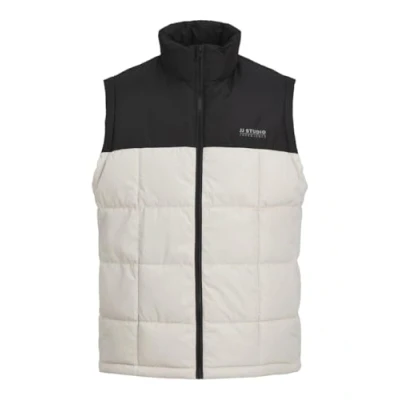 Abbildung von JACK&amp;JONES PLUS Herren JJBEN Square Bodywarmer PLS Steppweste, Moonbeam/Detail:Blocking, 4XL