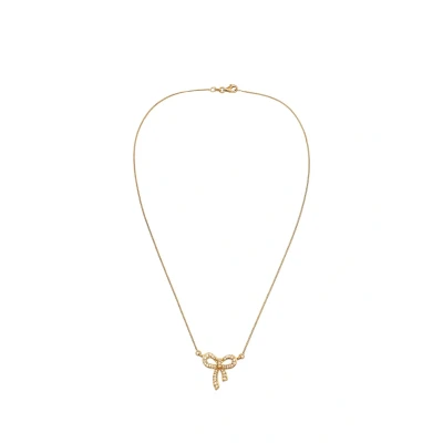 Abbildung von Elli Schleife Zirkonia Halskette, Damen, Größe: 45, Gold