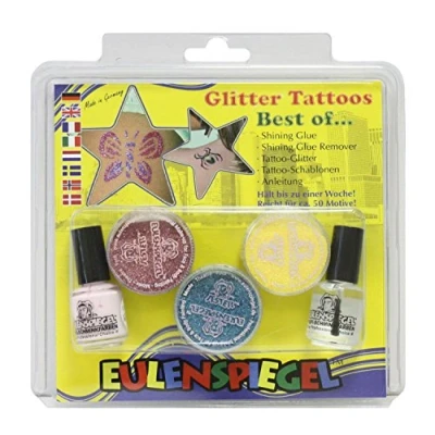 Abbildung von Eulenspiegel 730003 Glitzer Tattoo Set Best of, XL, Karneval, Halloween, Mottoparty