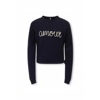 Abbildung von ONLY Girls Strickpullover für Kinder, Größe: 110/116, Night sky
