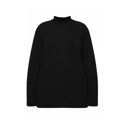 Abbildung von Ulla Popken Inverted SEAM LONG Sleeve Strickpullover, Damen, Größe: 42/44, Black