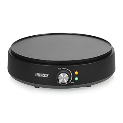 Abbildung von Princess 492235 Crêpe Maker Deluxe, Backfläche ø 30 cm, einstellbarer Thermostat, Antihaftbeschichtung, 1200 W, Schwarz