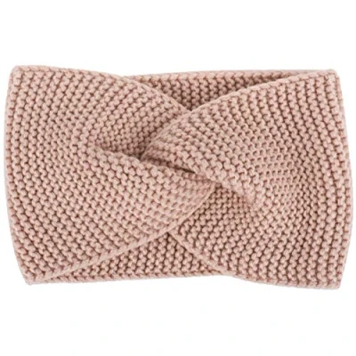 Abbildung von styleBREAKER Damen Feinstrick Stirnband mit Twist Knoten, Krausstrick Muster, warmes Winter Haarband, Headband 04026054, Farbe:Altrose