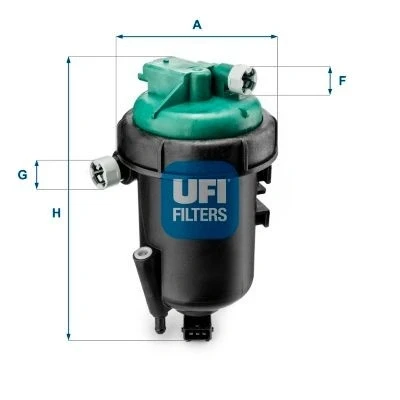 Abbildung von UFI 55.175.00 Kraftstofffilter Filtereinsatz 10 FIAT: Doblo I Estate, Cargo