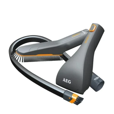 Abbildung von AEG AKIT12 Düsen Set (360 Home &amp; Car Kit, Detailreinigung, Softbürste, flexible Fugendüse, Mini Turbodüse, für Sauger mit 36mm Ovalrohr, grau), Schwarz
